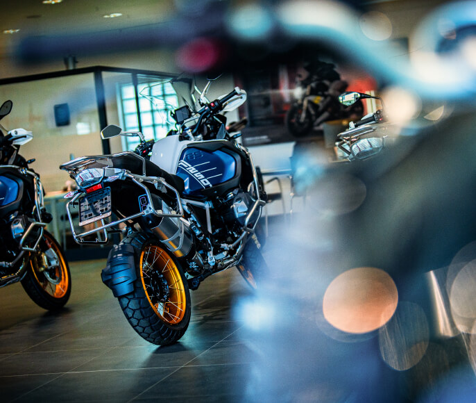BMW motorcycle product photography